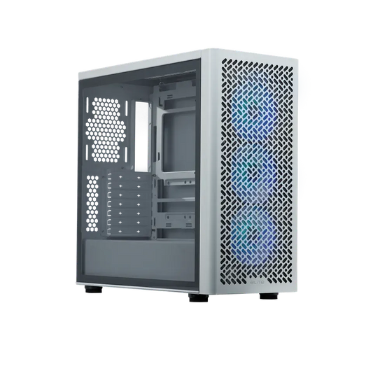 Cooler Master Elite 502 White ATX Case Tempered Glass