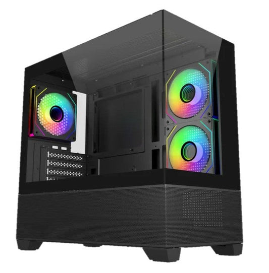 Cooler Master mATX Case 270° Tempered Glass ARGB Fans