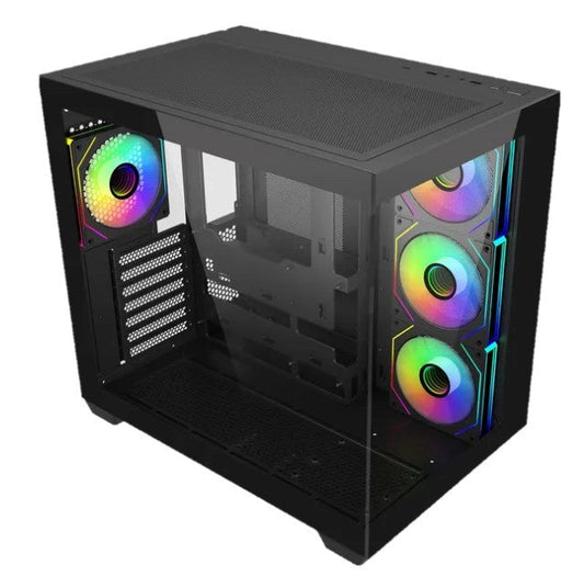 COOLER MASTER ATX CASE, DUAL TEMPERED GLASS PANEL, ARGB FANS(4), 2YR