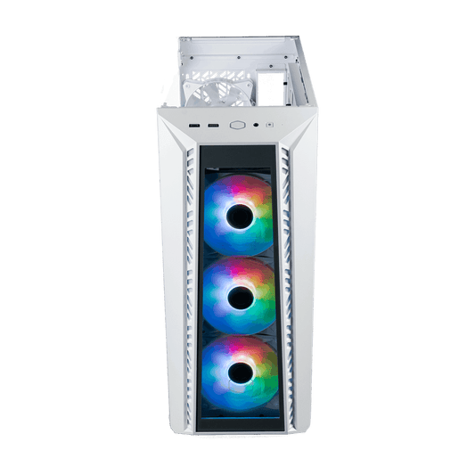 Cooler Master ATX Mid Tower Case White RGB Fans